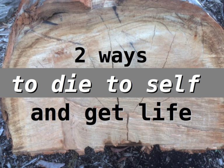 Two ways to die to self St Luke's Frankston